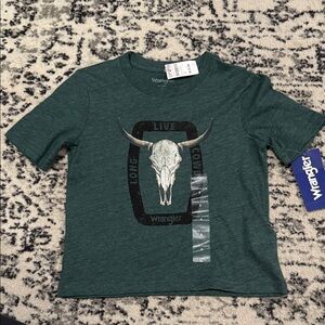 Wrangler Kids Teal Skull Graphic Tee